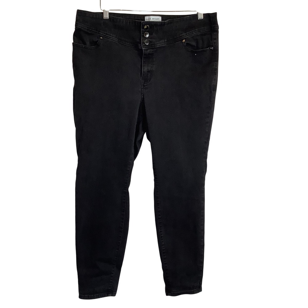 Lane Bryant Black High Rise Super Stretch 3 Button Jegging Plus Size 18